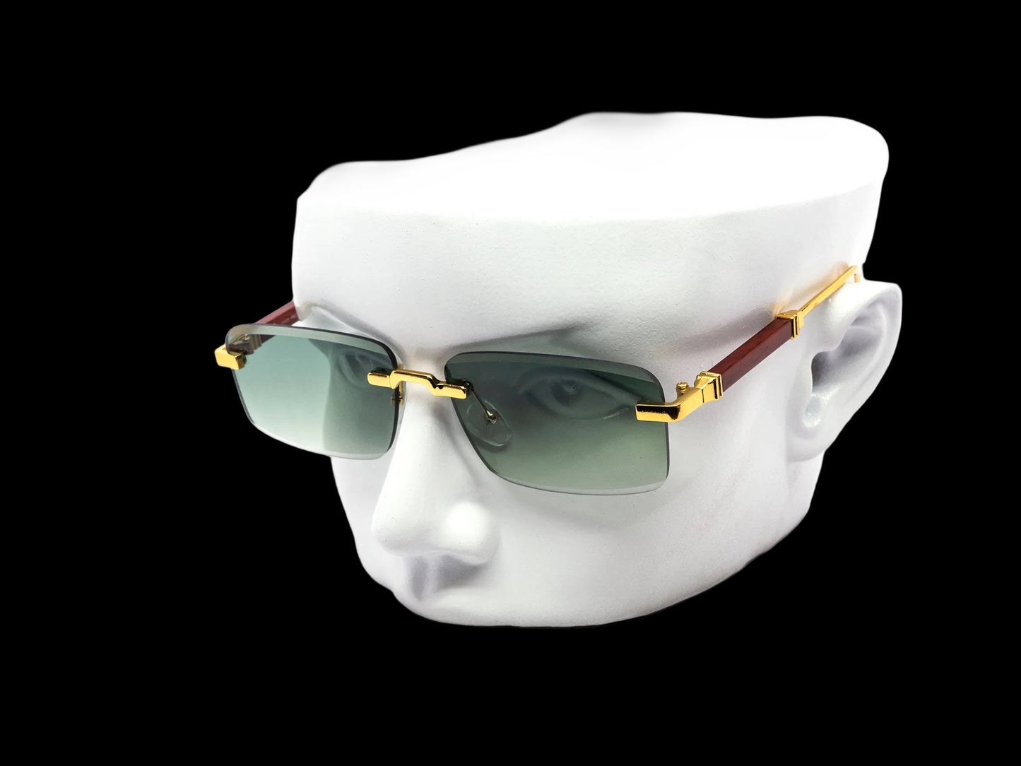 Rectangular Rimless Sunglasses
