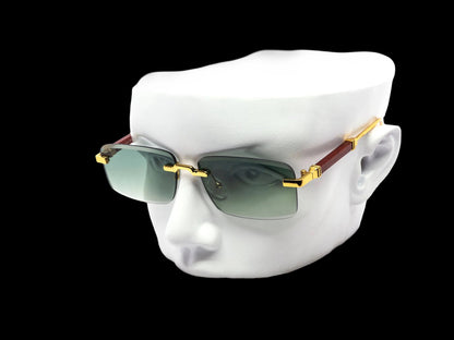 Rectangular Rimless Sunglasses