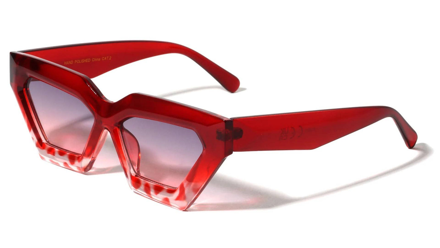 Crystal Color Cat Eye Sunglasses