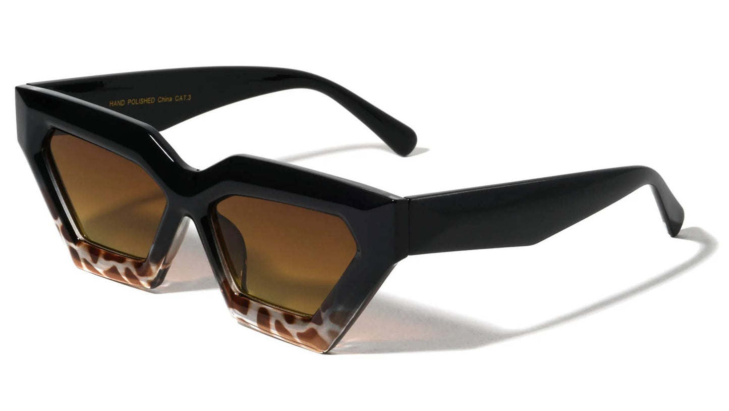 Crystal Color Cat Eye Sunglasses