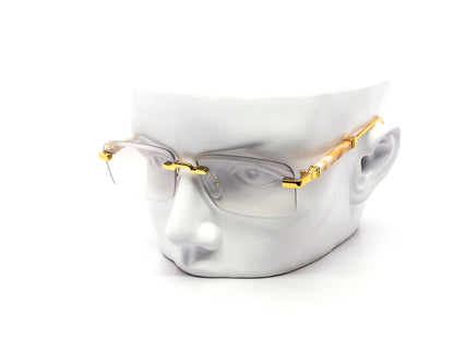 Rectangular Rimless Sunglasses