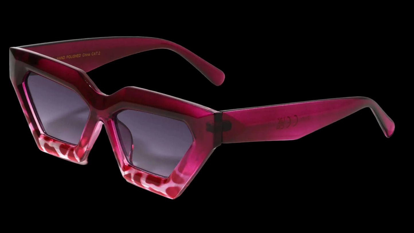 Crystal Color Cat Eye Sunglasses