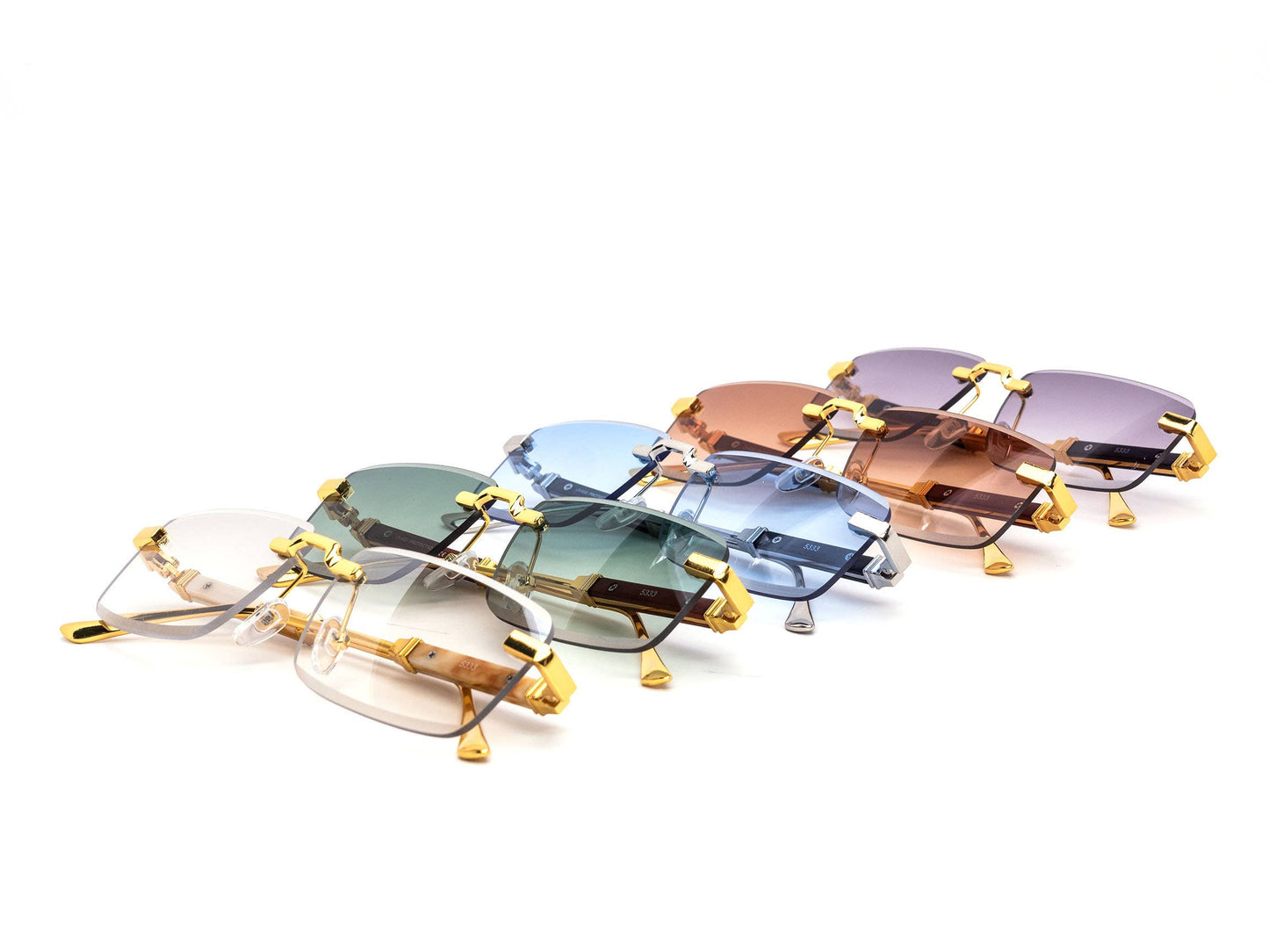 Rectangular Rimless Sunglasses