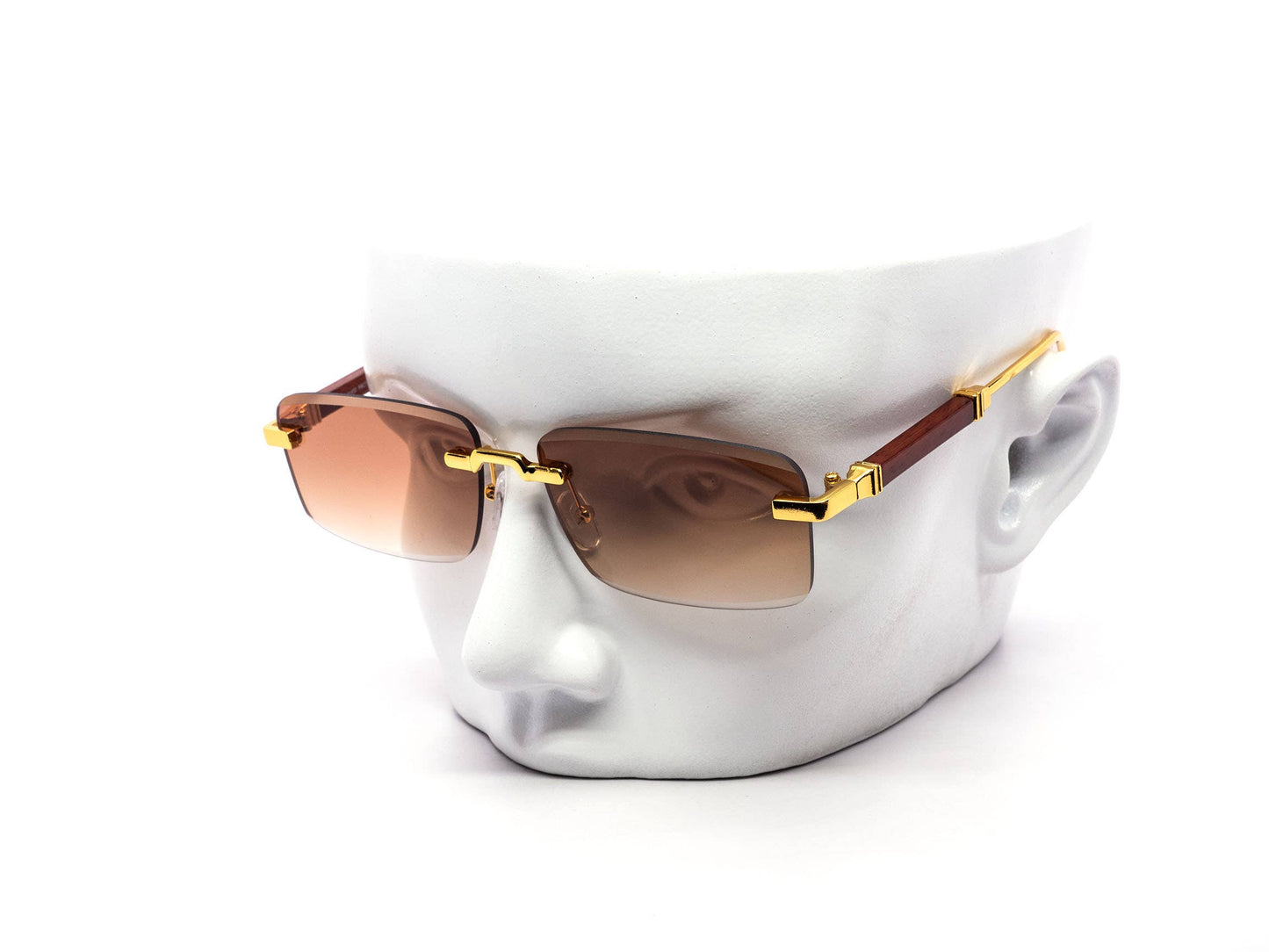 Rectangular Rimless Sunglasses